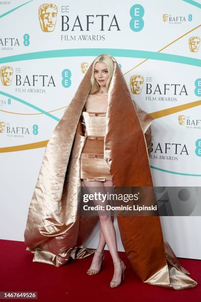 Anya Taylor-Joy attends the EE BAFTA Film Awards 2023 at The Royal Festival Hall on February 19, 2023 in London, England.