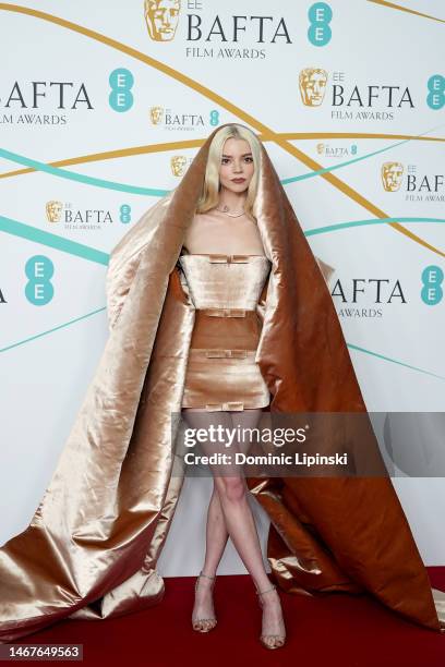 Anya Taylor-Joy attends the EE BAFTA Film Awards 2023 at The Royal Festival Hall on February 19, 2023 in London, England.