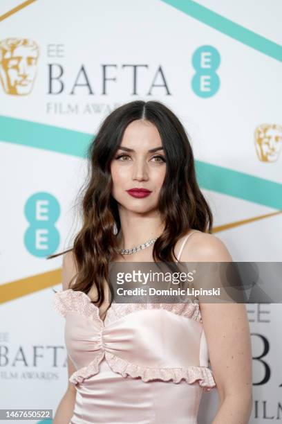Ana de Armas attends the EE BAFTA Film Awards 2023 at The Royal Festival Hall on February 19, 2023 in London, England.