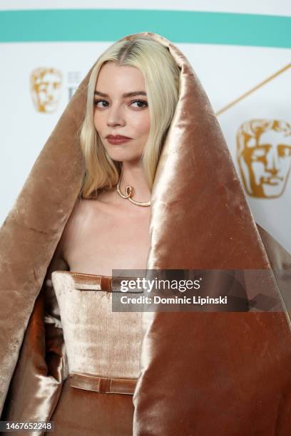 Anya Taylor-Joy attends the EE BAFTA Film Awards 2023 at The Royal Festival Hall on February 19, 2023 in London, England.