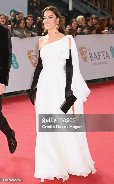 Catherine, Princess of Wales attends the EE BAFTA Film Awards 2023 at The Royal Festival Hall on February 19, 2023 in London, England.