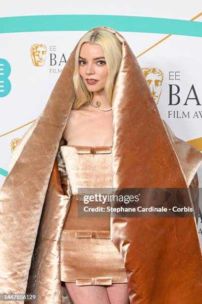 Anya Taylor-Joy attends the EE BAFTA Film Awards 2023 at The Royal Festival Hall on February 19, 2023 in London, England.