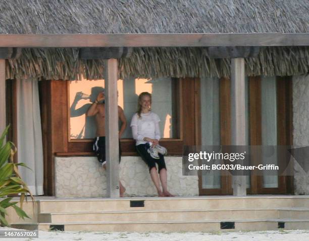 Keith Urban and Nicole Kidman are seen on June 28, 2006 in Bora Bora, French Polynesia.