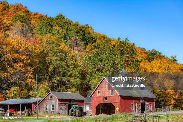 hudson valley fall scenery - hudson valley farm stock pictures, royalty-free photos & images