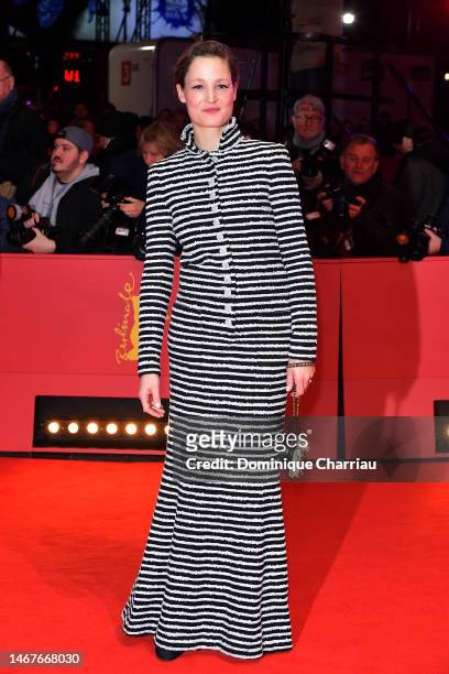Vicky Krieps attends the "Ingeborg Bachmann - Reise in die Wüste" premiere during the 73rd Berlinale International Film Festival Berlin at Berlinale...