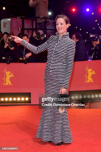 Vicky Krieps attends the "Ingeborg Bachmann - Reise in die Wüste" premiere during the 73rd Berlinale International Film Festival Berlin at Berlinale...