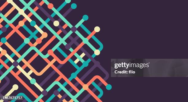 künstliche intelligenz abstrakte linien hintergrund - websurfen stock-grafiken, -clipart, -cartoons und -symbole