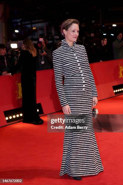 Vicky Krieps attends the "Ingeborg Bachmann - Reise in die Wüste" premiere during the 73rd Berlinale International Film Festival Berlin at Berlinale...