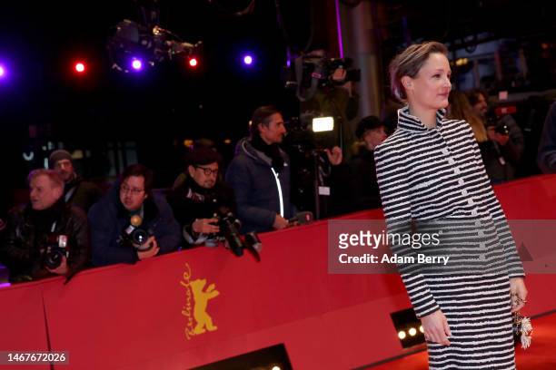 Vicky Krieps attends the "Ingeborg Bachmann - Reise in die Wüste" premiere during the 73rd Berlinale International Film Festival Berlin at Berlinale...