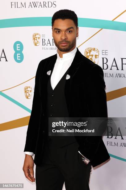 Regé-Jean Page attends the EE BAFTA Film Awards 2023 at The Royal Festival Hall on February 19, 2023 in London, England.