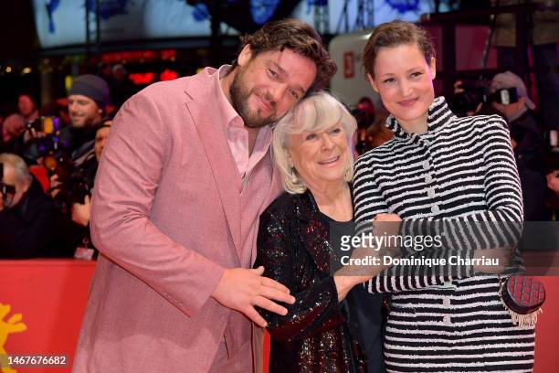 Ronald Zehrfeld,Margarethe von Trottaand Vicky Krieps attend the "Ingeborg Bachmann - Reise in die Wüste" premiere during the 73rd Berlinale...