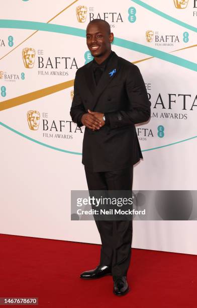 Micheal Ward attends the EE BAFTA Film Awards 2023 at The Royal Festival Hall on February 19, 2023 in London, England.