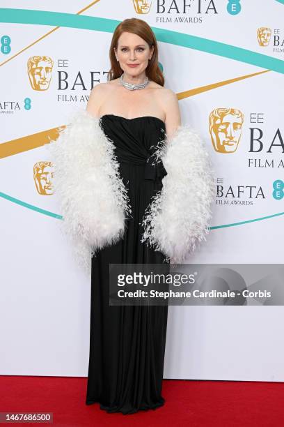 Julianne Moore attends the EE BAFTA Film Awards 2023 at The Royal Festival Hall on February 19, 2023 in London, England.