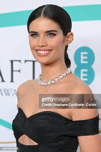 Sara Sampaio attends the EE BAFTA Film Awards 2023 at The Royal Festival Hall on February 19, 2023 in London, England.