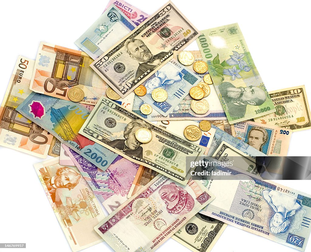 Money: denominations of the different countries