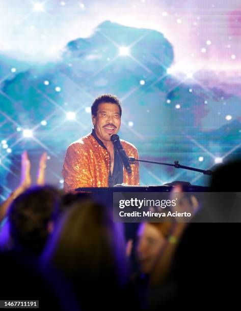 Lionel Richie performs onstage as the Everglades Foundation Celebrates 30 Years at the Breakers on February 18, 2023 in Palm Beach, Florida.