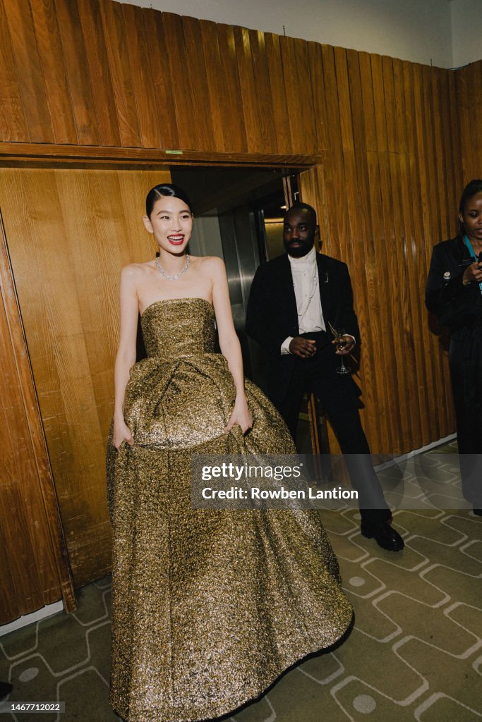 Hoyeon Jung backstage during the EE BAFTA Film Awards 2023 at The