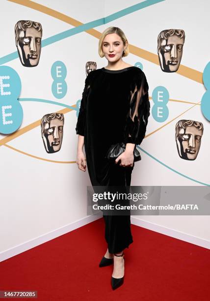 Gracie McGraw attends the EE BAFTA Film Awards 2023 at The Royal Festival Hall on February 19, 2023 in London, England.