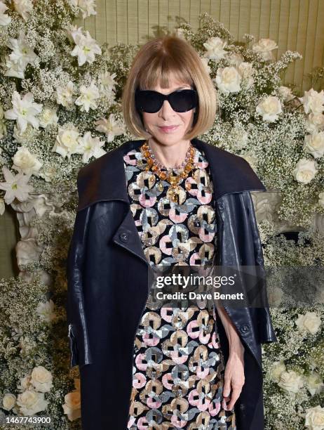 Editor-In-Chief of American Vogue and Chief Content Officer of Conde Nast Dame Anna Wintour attends the British Vogue And Tiffany & Co. Celebrate...