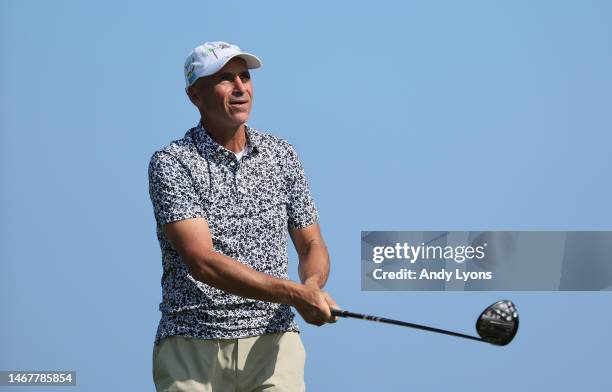 Rocco Mediate on the second hole during the second round of the Mitsubishi Electric Championship at Hualalai at Hualalai Golf Club on January 20,...