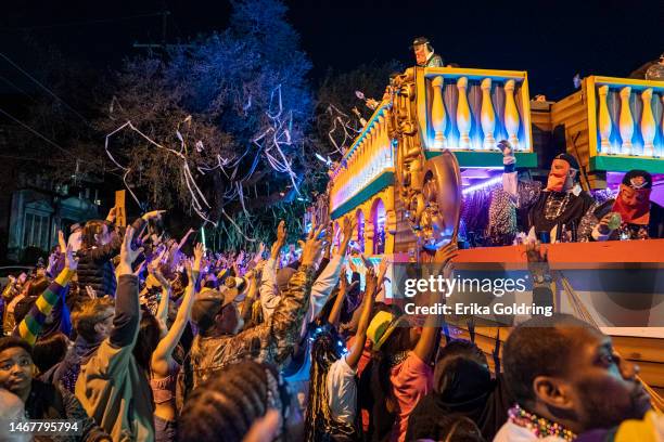 The 2023 Krewe of Bacchus parade takes place on February 19, 2023 in New Orleans, Louisiana.