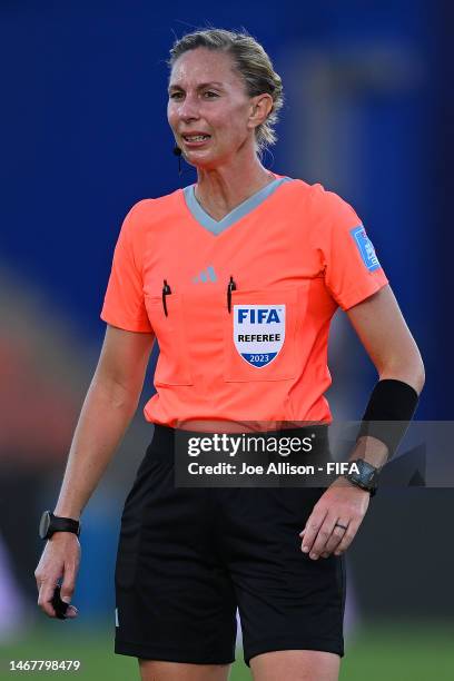 Match referee Lara Lee is seen during the International Friendly Match between New Zealand and Argentina which is part of the 2023 FIFA 2023 FIFA...