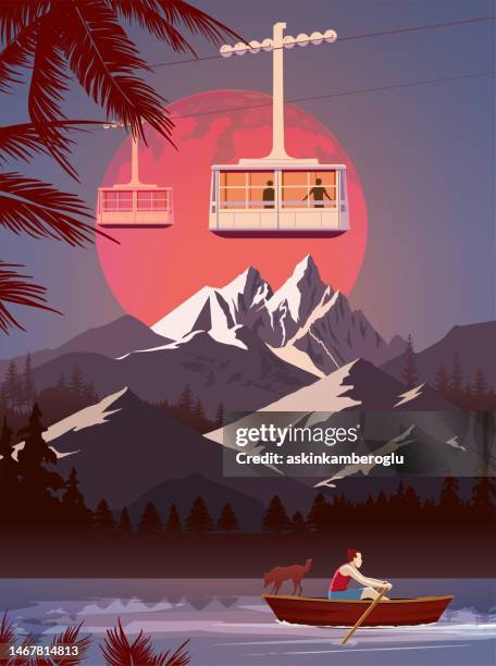 ilustraciones, imágenes clip art, dibujos animados e iconos de stock de al aire libre - tranvía