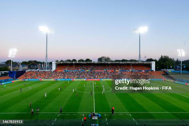 General view of Waikato Stadium during the International Friendly Match between New Zealand and Argentina which is part of the 2023 FIFA 2023 FIFA...