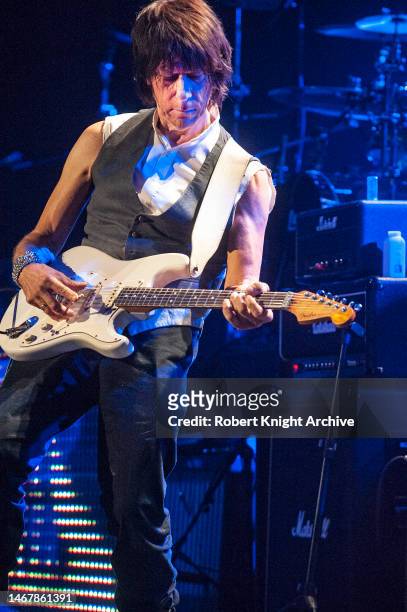 Jeff Beck performs on stage at Pearl at the Palms, Las Vegas, Nevada, 18th October 2013.