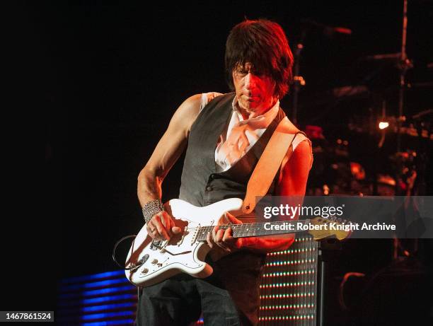 Jeff Beck performs on stage at Pearl at the Palms, Las Vegas, Nevada, 18th October 2013.