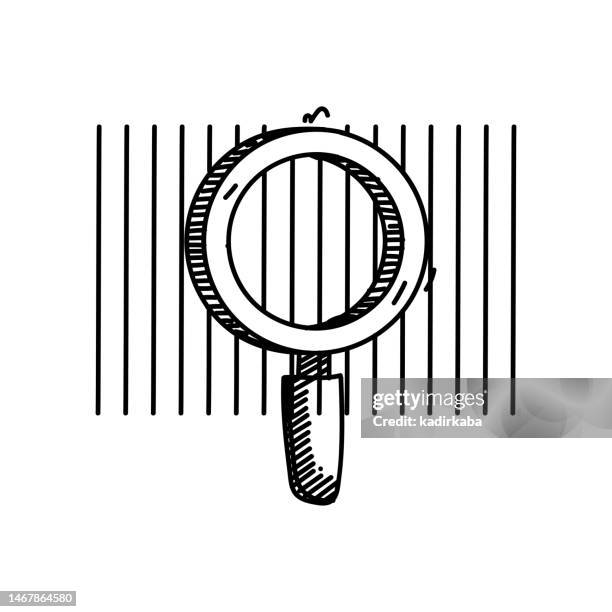 ilustraciones, imágenes clip art, dibujos animados e iconos de stock de número de seguimiento número de código de barras icono de línea, diseño de boceto, pixel perfecto, trazo editable. - qr-code-scan-icon