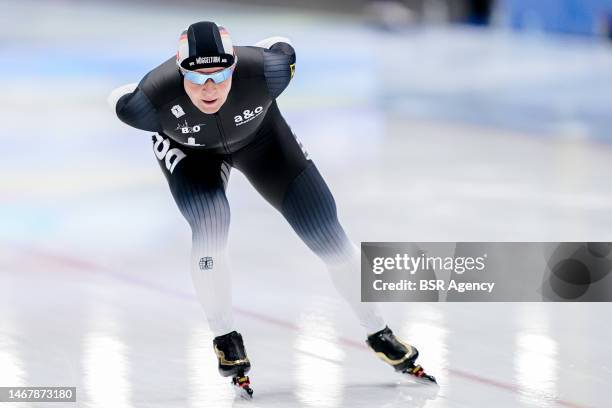 Claudia Pechstein of Germany competing on the 3000m Women Division B during the ISU Speed Skating World Cup Finals on February 17, 2023 in Tomaszow...