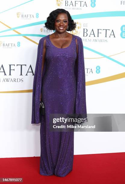 Viola Davis attends the EE BAFTA Film Awards 2023 at The Royal Festival Hall on February 19, 2023 in London, England.