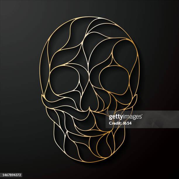 stockillustraties, clipart, cartoons en iconen met abstract human skull - sugar skull