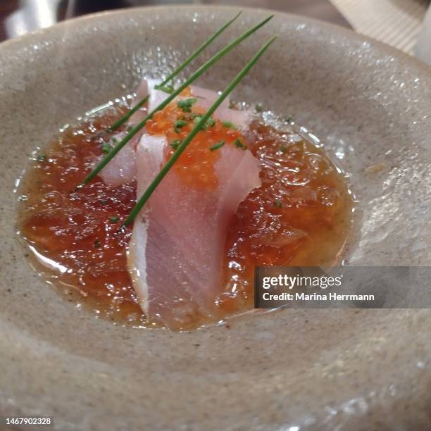 sashimi with roe - roes stock pictures, royalty-free photos & images