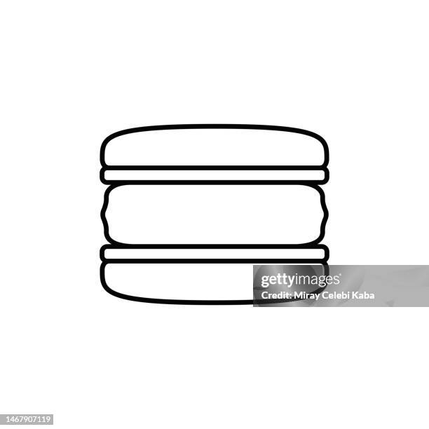 macaroni line icon - baked macaroni stock illustrations