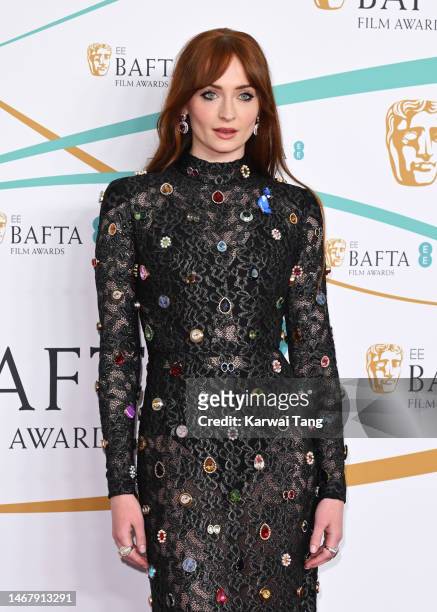 Sophie Turner attends the EE BAFTA Film Awards 2023 at The Royal Festival Hall on February 19, 2023 in London, England.