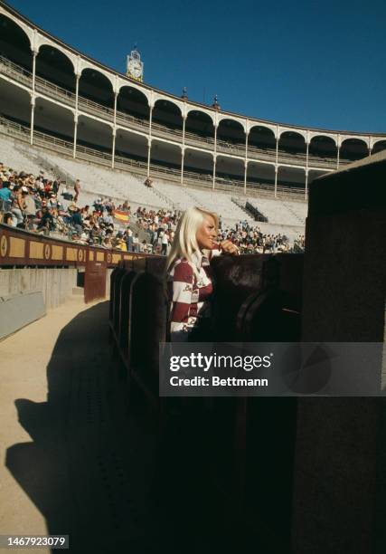 Female bullfighter Angela 'Angelita' Hernandez pictured at the Las Ventas bullring in Madrid, Spain. Hernandez has just won a case in the Spanish...