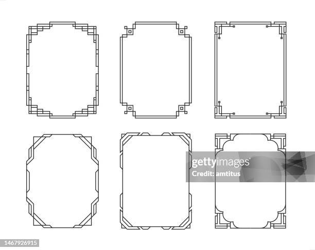 border set - decorative art stock illustrations