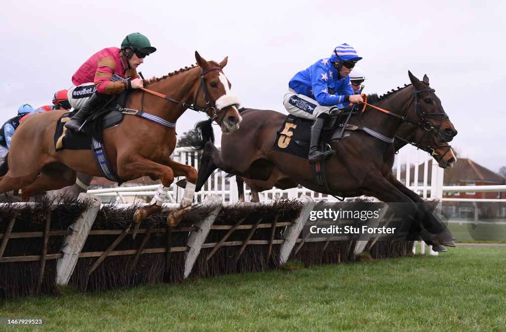 Carlisle Races Winner Malaita ridden by Alex Edwards clears a fence during the Visit ...