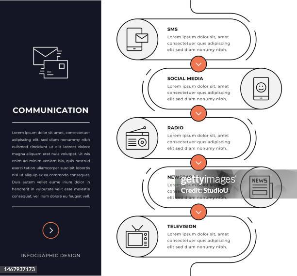 communication infographic design - radio hardware audio stock illustrations