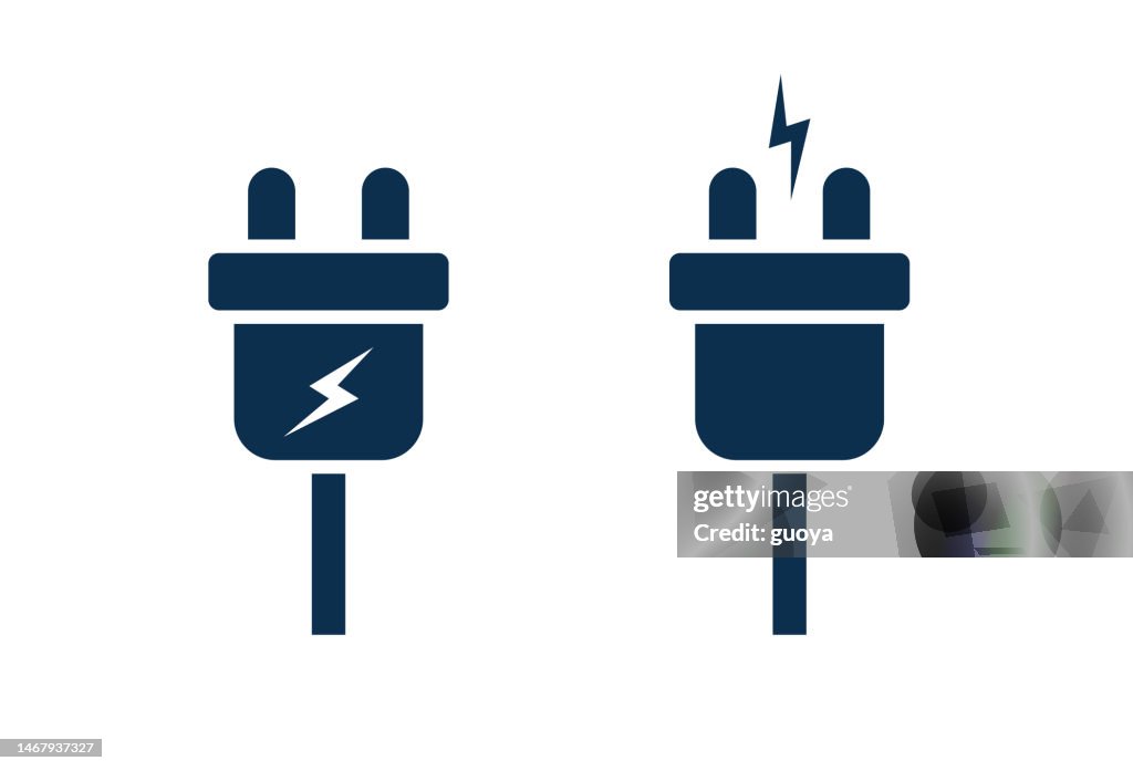 Plug with electricity icon.