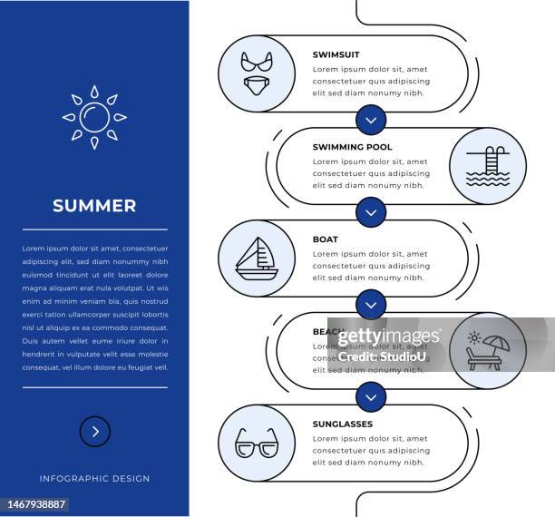 summer infographic design - pineapple sunglasses stock illustrations