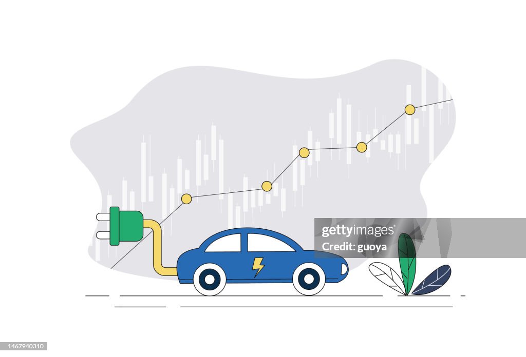 Car Rising Inv Plug Car Rising Symbol Data The Stock Market Of New Energy Vehicles ...