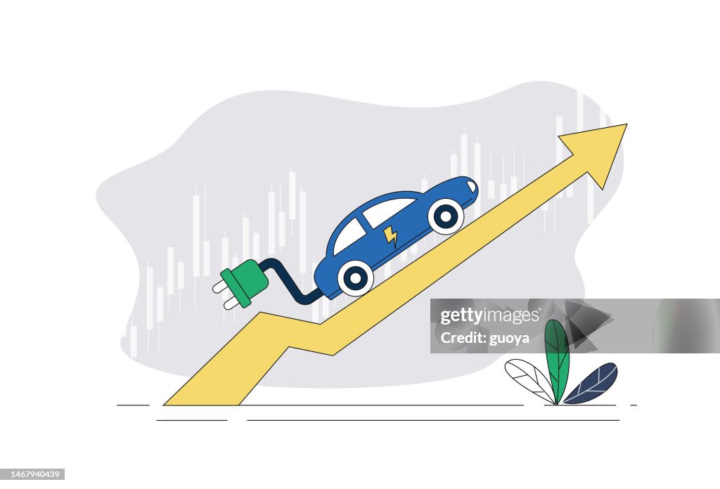 Car Rising Inv Plug Car Rising Symbol Data The Stock Market Of New Energy Vehicles ...