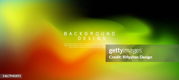 blurred multicolours gradient abstract background - green orange background stock illustrations