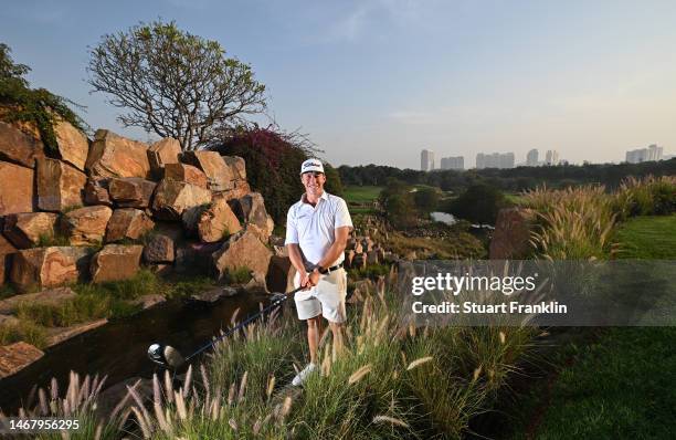 Chase Hanna of USA poses for a picture prior to the Hero Indian Open at Dlf Golf and Country Club on February 20, 2023 in India.