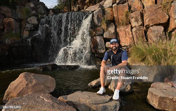 Matthew Baldwin of England poses for a picture prior to the Hero Indian Open at Dlf Golf and Country Club on February 20, 2023 in India.