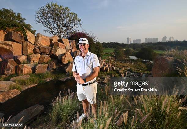 Chase Hanna of USA poses for a picture prior to the Hero Indian Open at Dlf Golf and Country Club on February 20, 2023 in India.