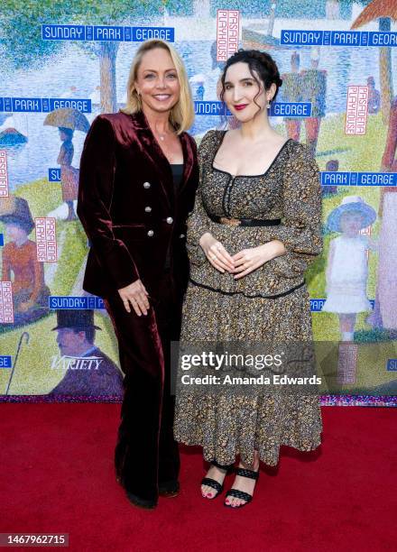 Writer Louisette Geiss and filmmaker Sarah Ann Masse attend Opening Night for "Sunday In The Park With George" at the Pasadena Playhouse on February...